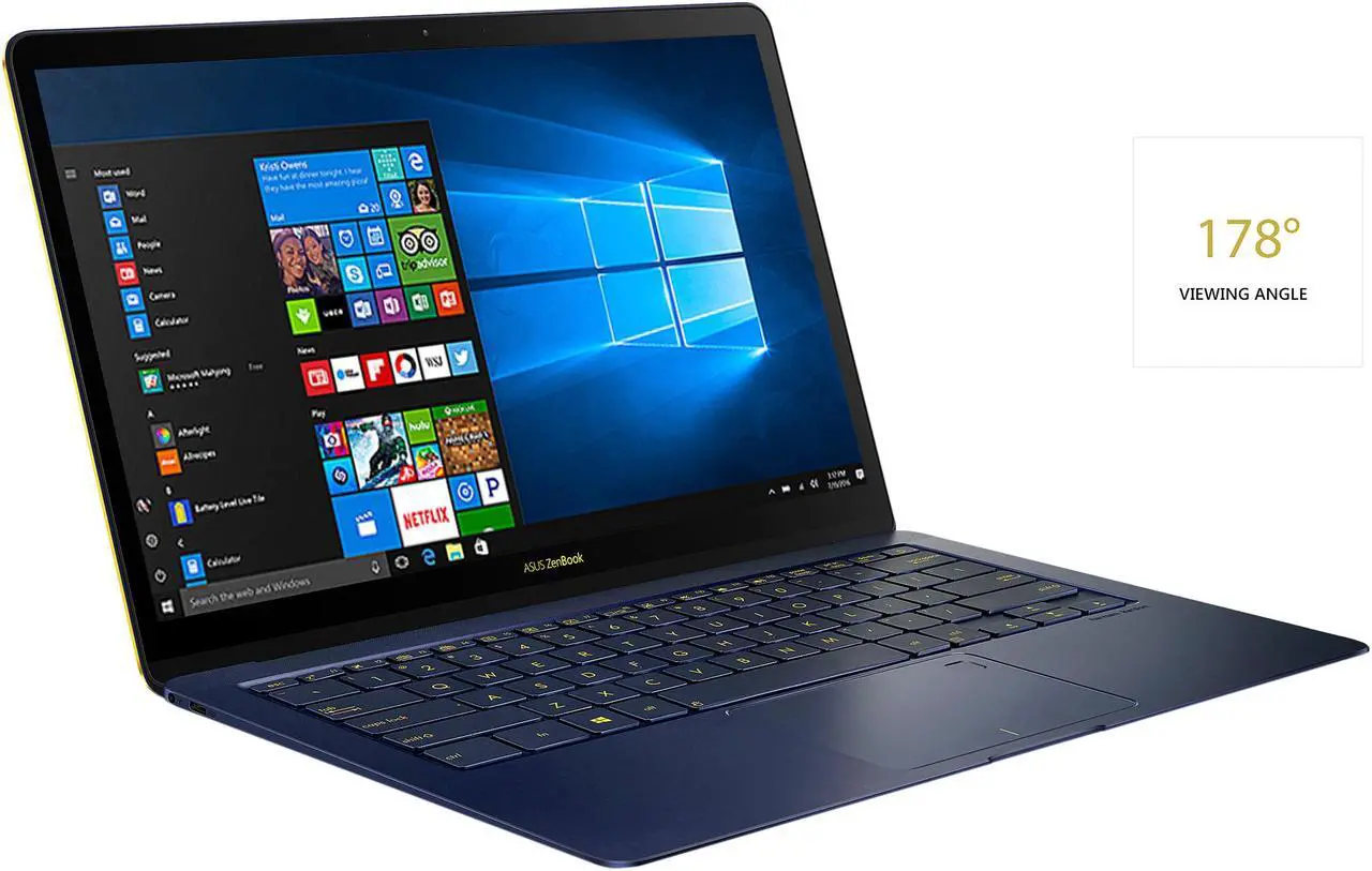 Alt view image 5 of 14 - ASUS ZenBook 3 Deluxe UX490UA-XH74-BL 14" FHD Ultraportable Laptop, Intel Core i7-8550U, 16 GB RAM, 512 GB NVMe SSD, Windows 10 Pro, Royal Blue